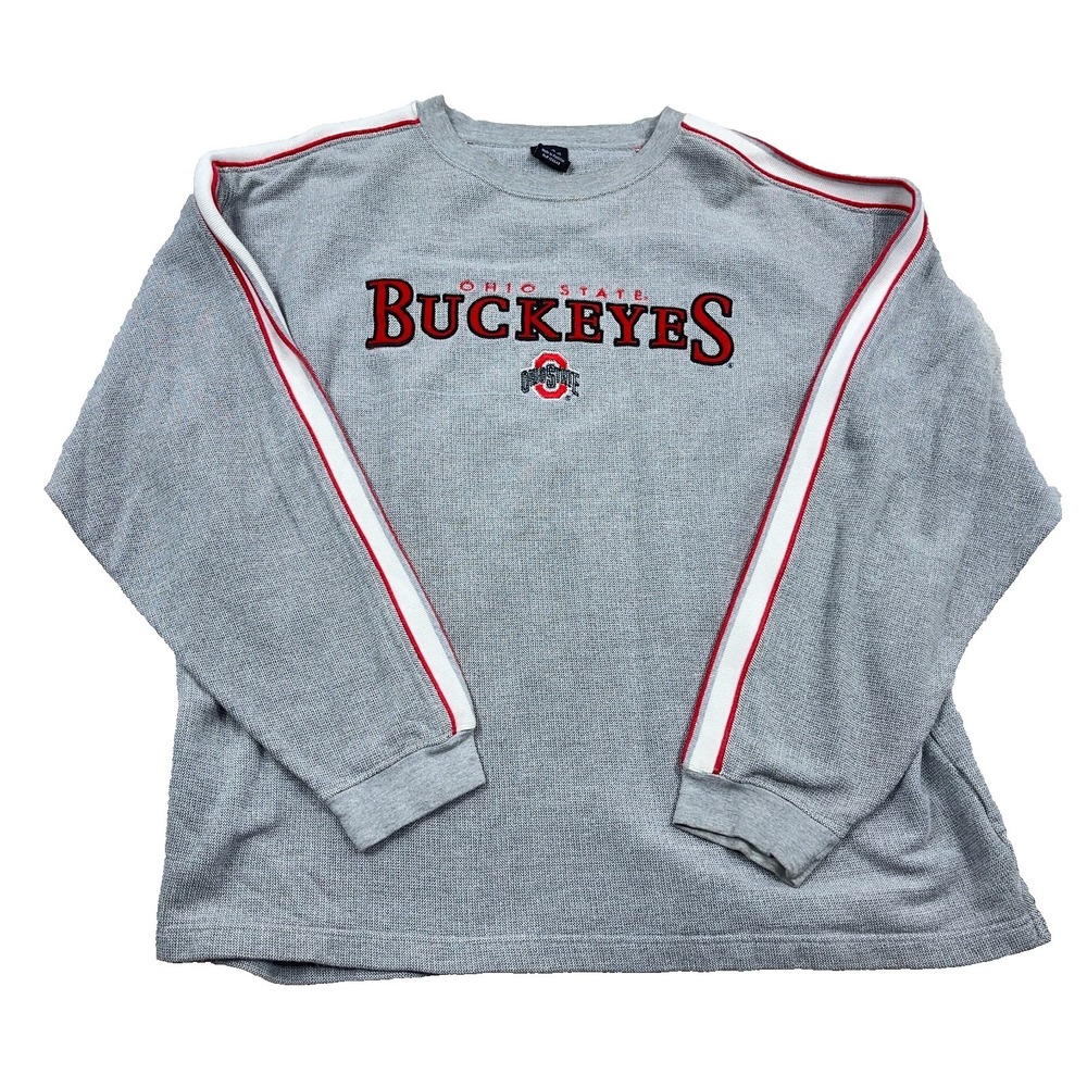 Vintage Ohio State Buckeyes Sweatshirt‎ Men XL Gray Crewneck Sweater Starter Y2K